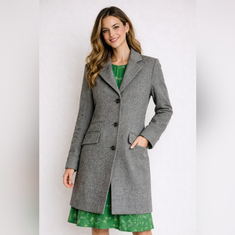 Lauren Ralph Lauren Women's Notched-Collar Walker Coat Size 10 P NEW Cozy